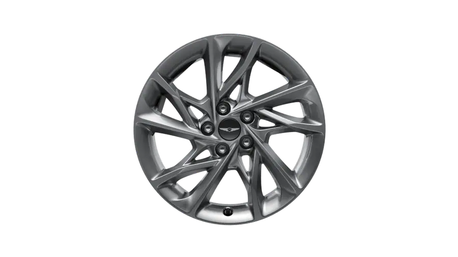18인치 다크 하이퍼 실버 휠 제네시스 공식 옵션 이미지